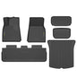 Solid Spare TPE Floor Mats+Cargo Liner Full Set Fit For 2020-2024 Tesla Model Y All-Weather
