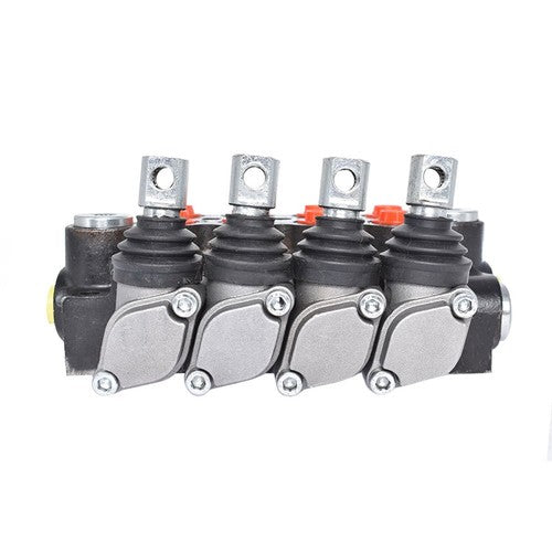 Solid Spare Hydraulic Monoblock Double Acting Control Valve, 4 Spool?11 GPM, SAE Ports