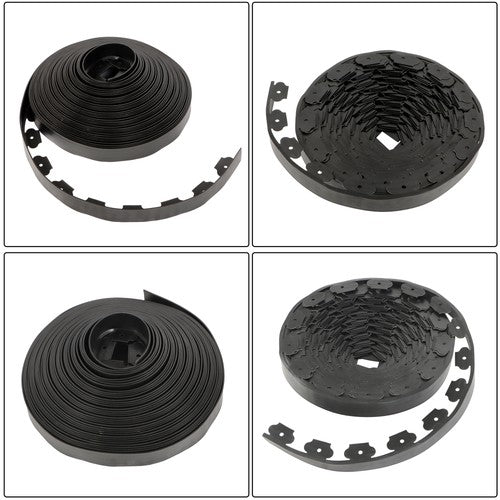 Solid Spare 80ft Landscape Edging with 100 Spikes Garden Edging for Lawn 2 Inch Tall