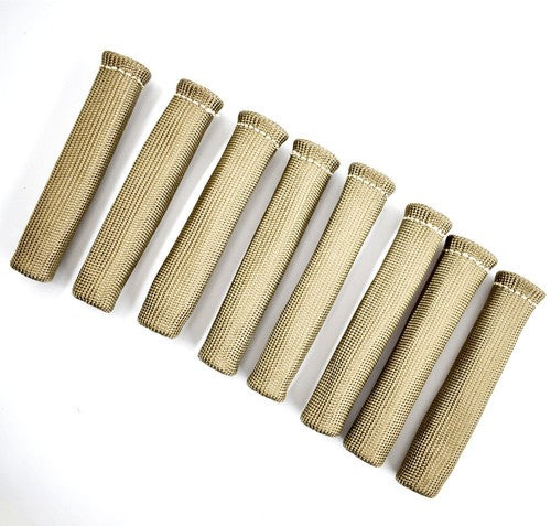 Solid Spare Titanium 1800° SPARK PLUG WIRE BOOTS HEAT SHIELD PROTECTOR SLEEVE SBC BBC 350 US