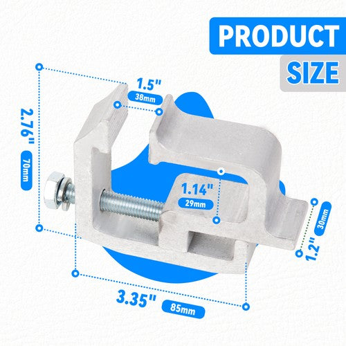 Solid Spare 4 PCS Truck Cap Topper Camper Shell Mounting Clamps Heavy Duty Aluminum