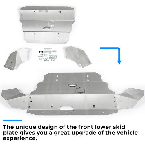Solid Spare Aluminum Lower Skid Plate Silver Fit 96-03 04 05 06 07 08 Audi A4 S4 B5 B6 B7