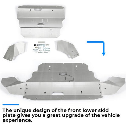 Solid Spare Aluminum Lower Skid Plate Silver Fit 96-03 04 05 06 07 08 Audi A4 S4 B5 B6 B7