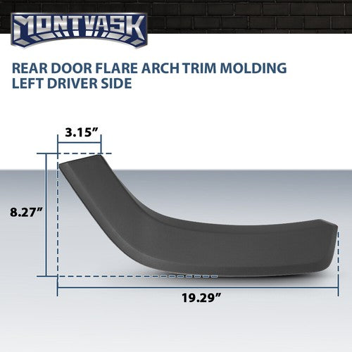 Solid Spare Fit For 2019-2024 Toyota Rav4 Left Rear Door Flare Arch Trim Molding Driver Side