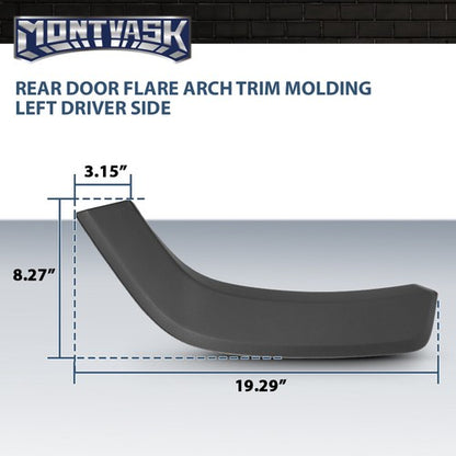 Solid Spare Fit For 2019-2024 Toyota Rav4 Left Rear Door Flare Arch Trim Molding Driver Side