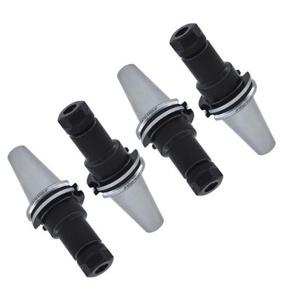Solid Spare 4 Chucks Tool Holder Set CAT40-ER20 Collet Chucks W. 4" Long Gage Length