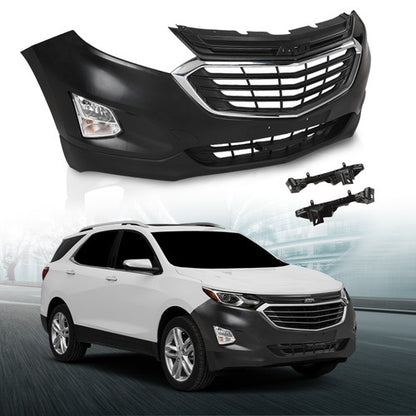 Solid Spare Fit For 2018-2021 Chevrolet Equinox Front Bumper+Grille+Fog Lights Full Set