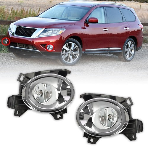 Solid Spare Fog Light Assembly For Nissan Pathfinder 13-16 26915-3JA0A Right+Left w/Switch