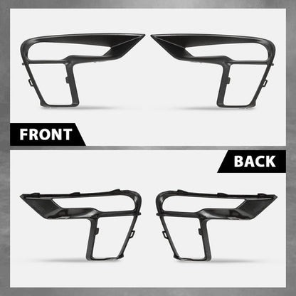 Solid Spare Front Bumper Fog Light Bezel Lamp Trim Left+Right Fit For 18-19 Ford Explorer