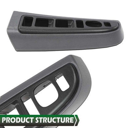 Solid Spare Fit For 03-07 Chevy Silverado GMC Sierra Front Left Window Switch Bezel Gray