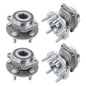 Solid Spare 2pc Front + 2pc Rear Wheel Hub Bearing Assemblies For Subaru Outback 2010-2014