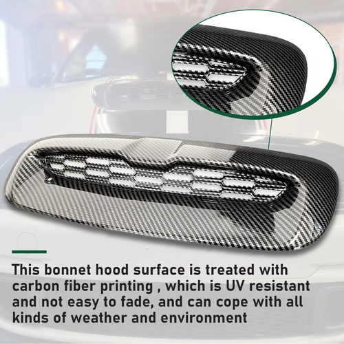 Solid Spare Hood Scoop For 07-13 Mini Cooper S R55 R56-R58 R59 Air Intake Vent Carbon Style