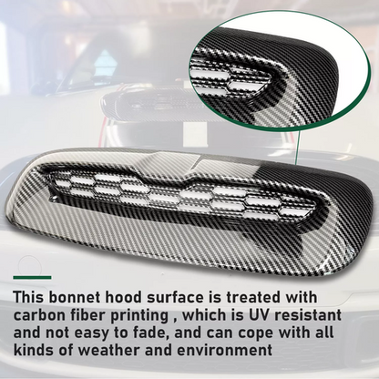 Solid Spare Hood Scoop For 07-13 Mini Cooper S R55 R56-R58 R59 Air Intake Vent Carbon Style