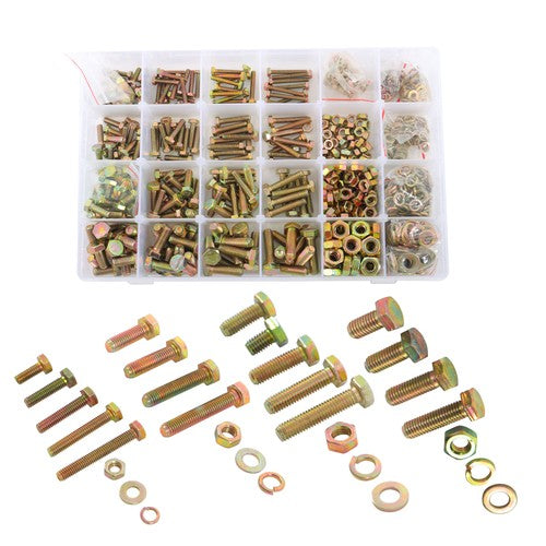 Solid Spare Grade 8.8 Metric Bolt Assortment M4 M5 M6 M8 Heavy Duty Bolts and Nuts Kit 907!