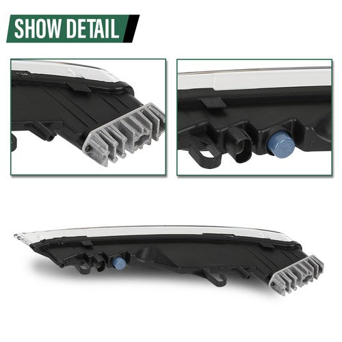 Solid Spare LED DRL Fog Light Daytime Running Lamp Right Fit For 15-18 Porsche Cayenne 958