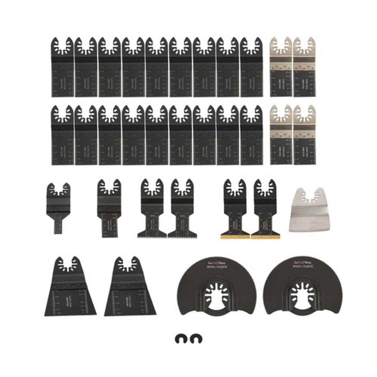 Solid Spare Oscillating Saw Blades Combination Multitool Kit for Wood Metal 35 PCS