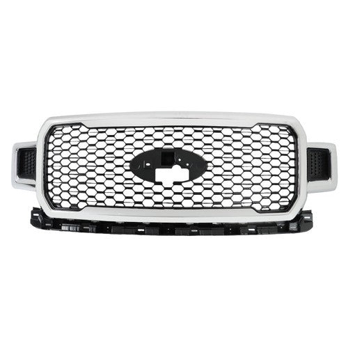Solid Spare Left+Right Headlight & Front Upper Grille Grill Fit For 2018 2019 2020 Ford F150
