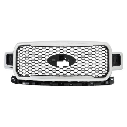 Solid Spare Left+Right Headlight & Front Upper Grille Grill Fit For 2018 2019 2020 Ford F150