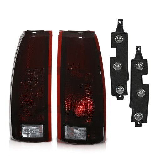 Solid Spare Fit For 88-99 Chevy Silverado GMC Sierra C/K Tail Lights Brake Lamps Smoke