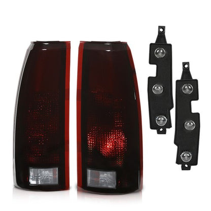Solid Spare Fit For 88-99 Chevy Silverado GMC Sierra C/K Tail Lights Brake Lamps Smoke