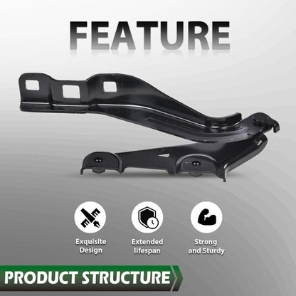 Solid Spare Fit For 2016-2022 Chevrolet Malibu Driver+Passenger Side Hood Hinge Set of 2