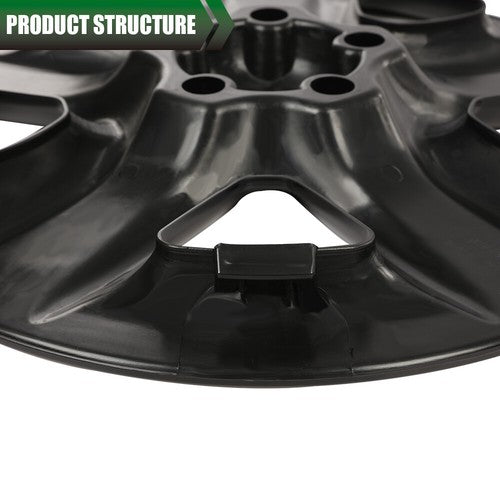 Solid Spare Fit For 06-12 Toyota RAV4 2pcs 17" Wheel Skin Hub Cap Full Rim Cover Black