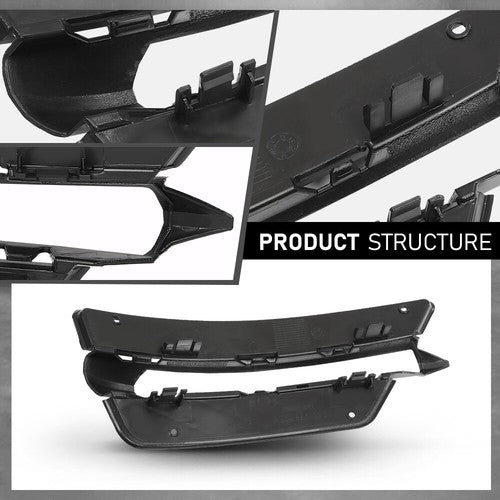 Solid Spare Fit For 2012-2014 Mercedes Benz C250 C300 C350 Fog Light Bezel Left+Right Side