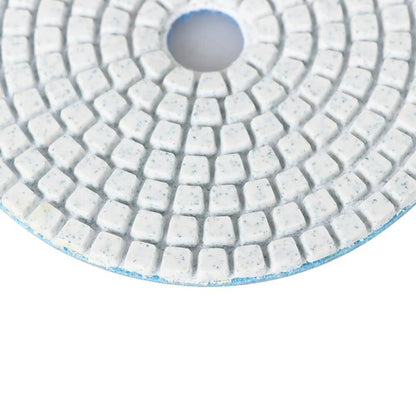 Solid Spare 4 Inch Set Wet Dry Diamond Polishing Pads For Granite Concrete Marble Stone 7PCS
