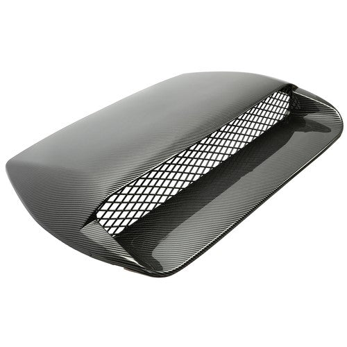 Solid Spare Carbon Fiber Look Air Flow Hood Scoop Bonnet Vent For 2015-2021 Subaru WRX STI