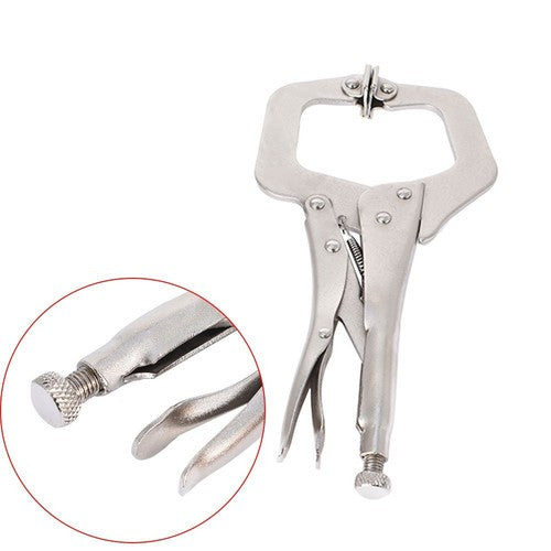 Solid Spare 11'' 5Pcs C-Clamp Locking Vise Grip Pliers w/ Swivel Jaw Pad Welding Hand Tool