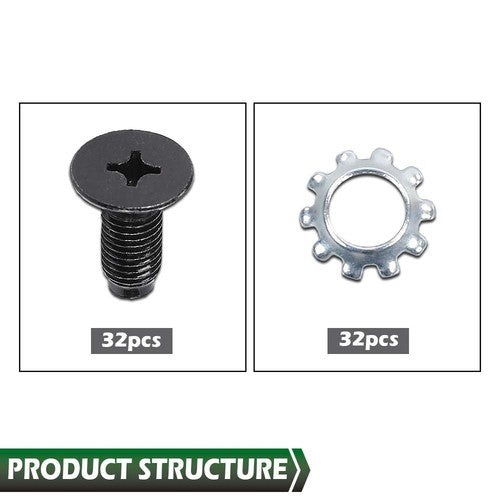 Solid Spare Fit For 1948 1949 1950 1951 1952 Ford Pickup 32pcs Door Hinge Screw with Washer