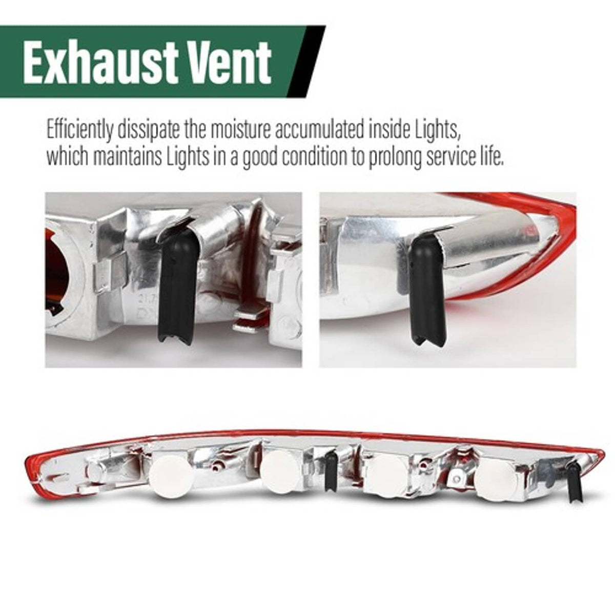 Solid Spare Rear Lower Bumper Tail Light Reverse Stop Lamp Fit For 09-16 Audi Q5 Left+Right