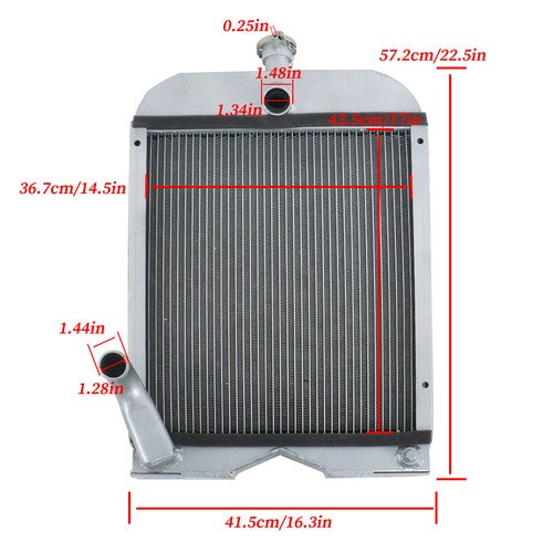 Solid Spare 8N8005 2 Row Aluminum Cooling Radiator For Ford Tractor Radiator 2N 8N 9N Model