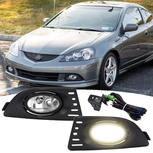 For 2005 2006 2007 Acura RSX Front Bumper Clear Fog Lights Lamps Pair w/wiring