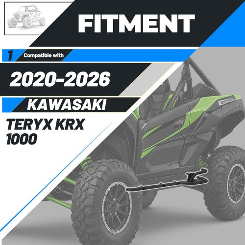 Solid Spare Tubular Nerf Bar Set Rock Sliders For 20-26 Kawasaki Teryx KRX 1000 #99994-1314