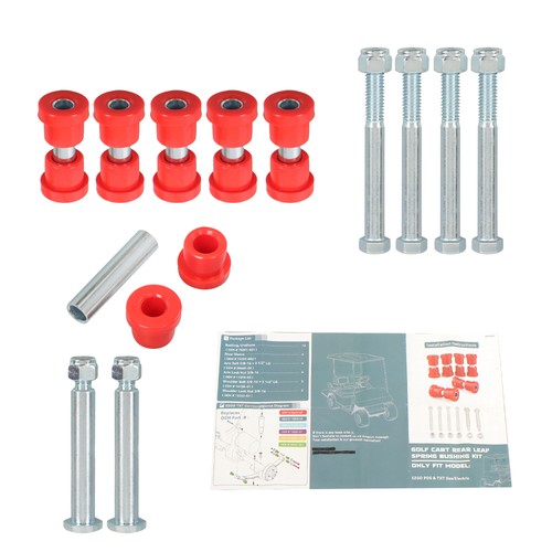 Solid Spare Golf Cart Rear Leaf Spring Bushing Kit For EZGO TXT/Medalist 94+ Club Car 1981+