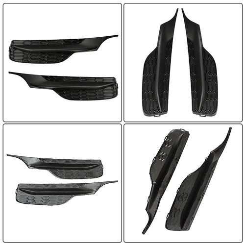 Solid Spare Fog Light Lamp Cover Bezel Set For 16-17 Honda Accord 2.4L/3.5L Left+Driver Side