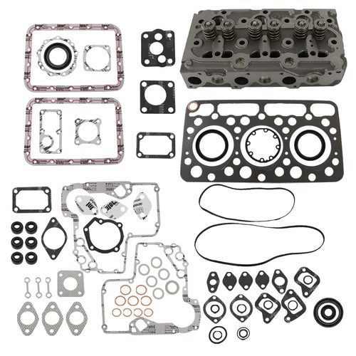 Solid Spare Complete Cylinder Head Assy Valves & Full Gasket Set for Kubota D750 Engine