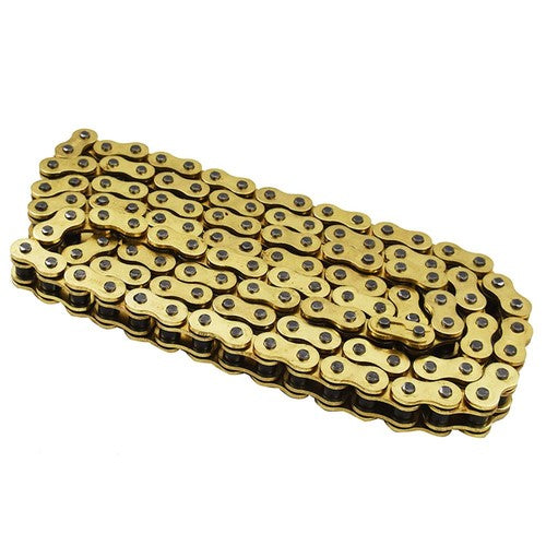 Solid Spare ATV Motorcycle 525 Pitch 120 Links With O-Ring Drive Chain Gold Color 525-120