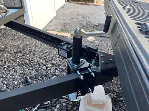 Solid Spare Trailer Tongue Jack Bolt-On Relocation for 3-Bolt/ A-Frame Tongue Jack Tailgate