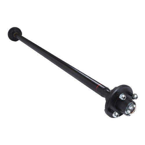 Solid Spare 4 lug-4' 2K 2000lbs Trailer Axle 56.5' Hub Face 46.5' Spring Center with U-Bolt