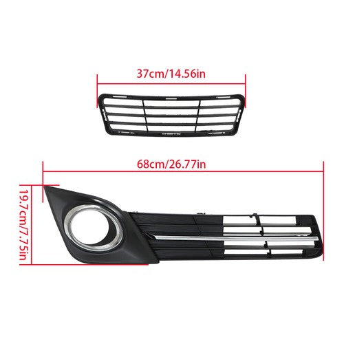 Solid Spare LH+RH For Toyota Camry SE 12-14 Front Bumper Lower Grille & Fog Lamp Cover Bezel