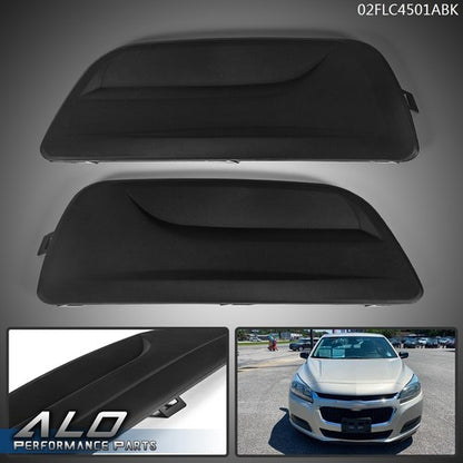 Solid Spare Front Bumper Fog Light Hole Cover Left & Right Fit For 13-2016 Chevrolet Malibu