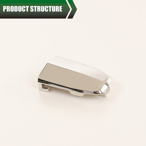 Solid Spare Front Door Handle Lock Cylinder Cover Silver Fit For 2015-2019 Cadillac Escalade