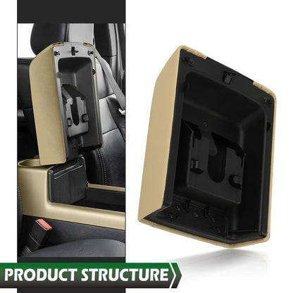 Solid Spare Fit For 2004-2008 Ford F-150 Beige Vinyl Center Console Arm Rest Lid Cover Pad