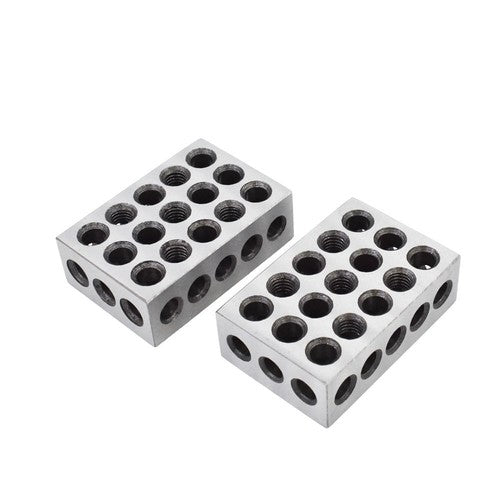 Solid Spare 5 MATCHED PAIRS PRECISION 1-2-3 BLOCKS 23 HOLES MACHINIST 123 .0002"