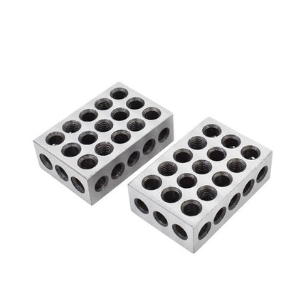 Solid Spare 5 MATCHED PAIRS PRECISION 1-2-3 BLOCKS 23 HOLES MACHINIST 123 .0002"