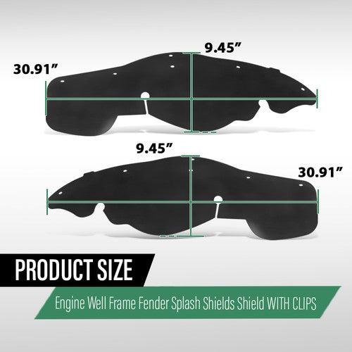 Solid Spare Engine Splash Shield Fit For 1998-2011 Ford Ranger Front Left & Right Side