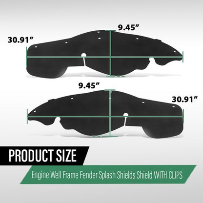 Solid Spare Engine Splash Shield Fit For 1998-2011 Ford Ranger Front Left & Right Side