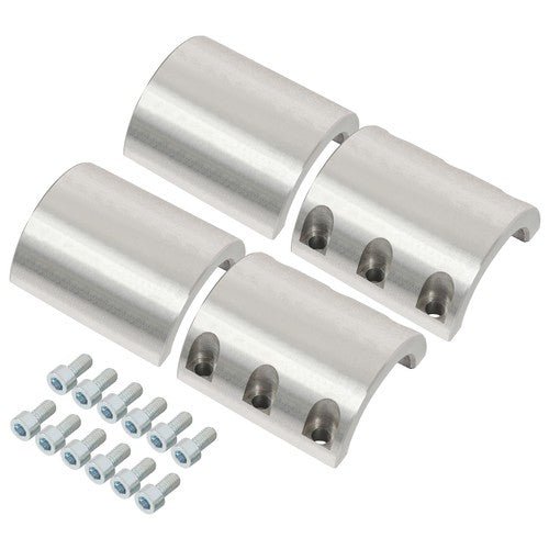 Solid Spare 2PCS Universal 1.75'' 1 3/4‘’ Steel Bolt On Tube Clamps Weld Roll Cage Mount
